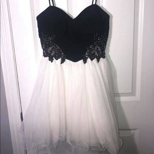 black and white homecoming dressy